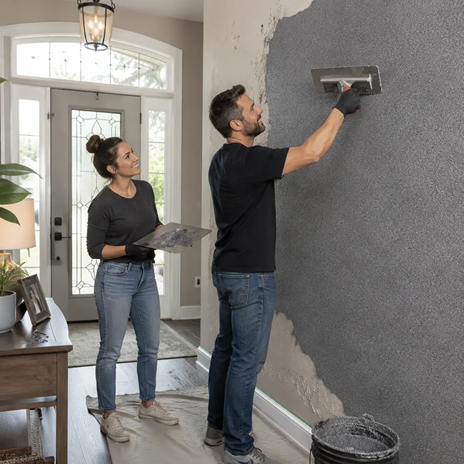 DIY Couple SpreadRock WALL Foyer