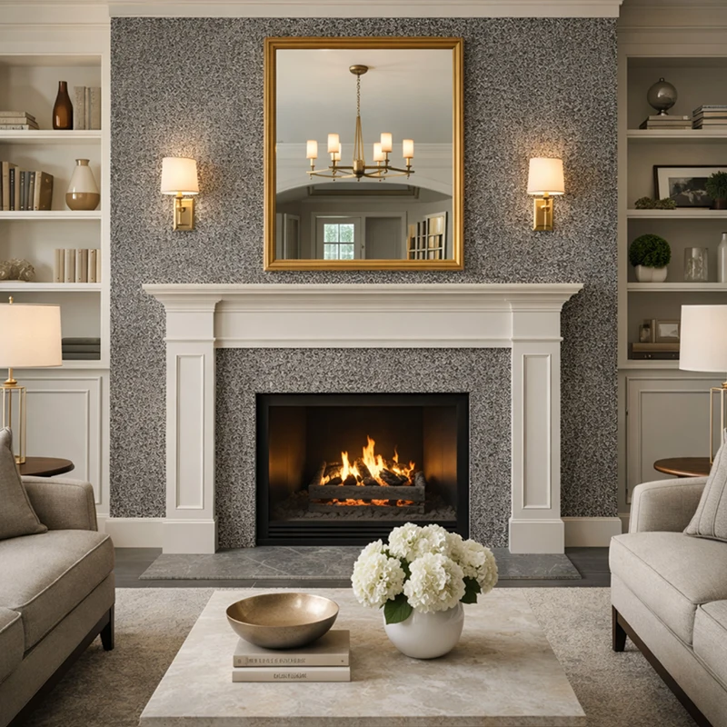 Fireplace-SpreadRock-Wall